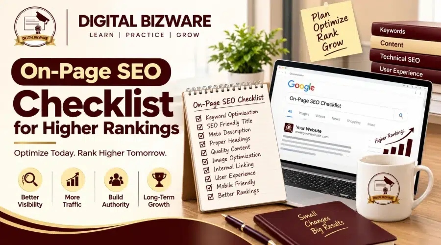 On-Page SEO Checklist for higher rankings
